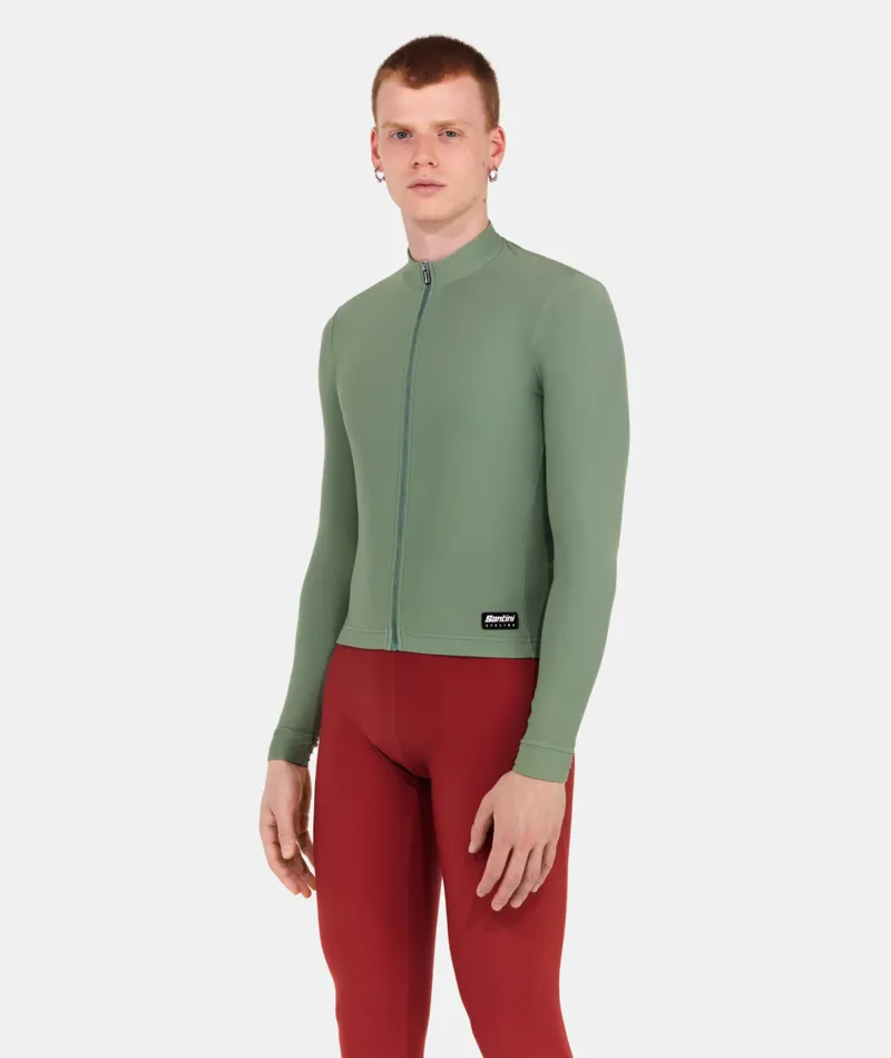 Santini RTR Unisex Long Sleeve Jersey Green-2