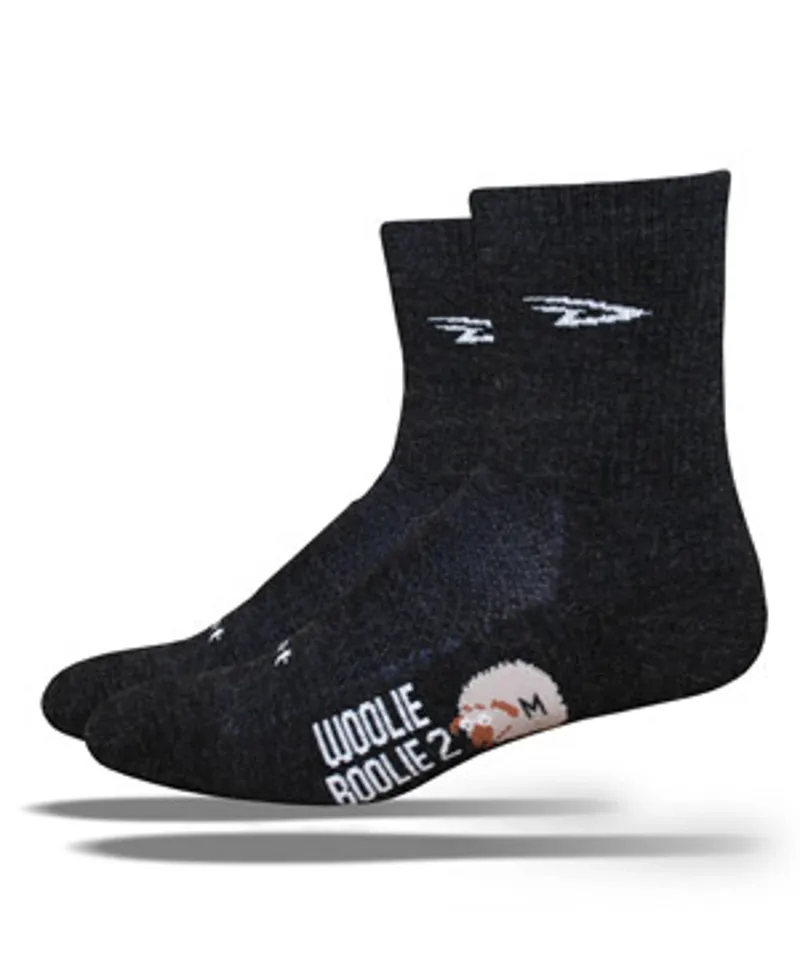 Defeet Woolie Boolie 4in cuff socks charcoal