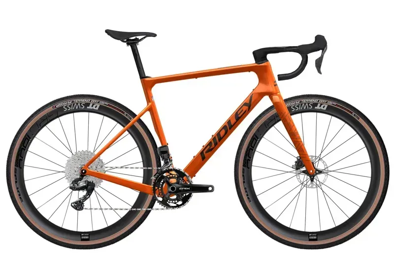 Ridley ASTR GRX800 DI2 2x12 Road Bike In Rich Orange Metallic