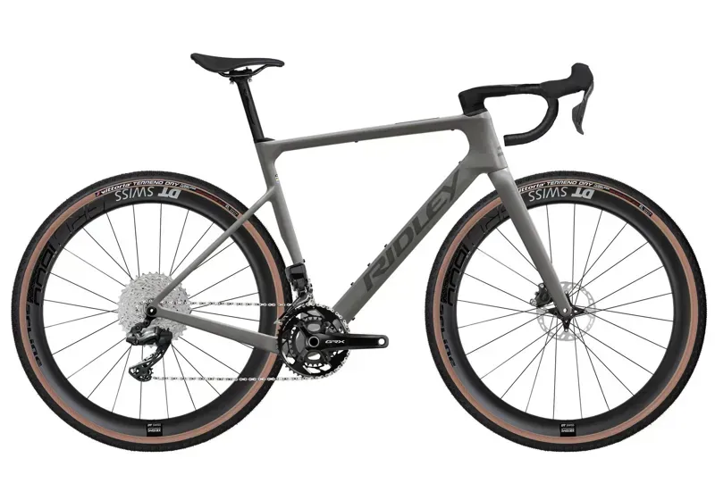 Ridley ASTR GRX800 DI2 2x12 Road Bike In Empress Grey Metallic