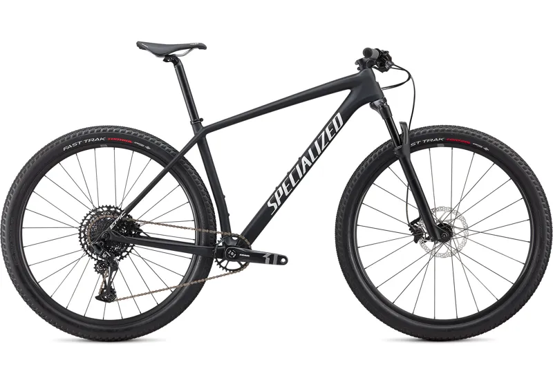 black hardtail mountain bike