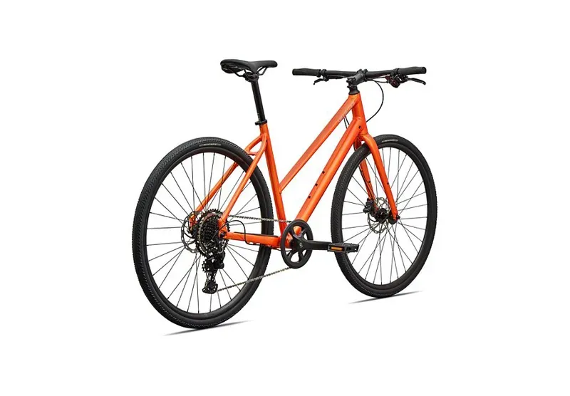 Specialized Sirrus X 2.0 Step-Through Hybrid Bike in Tangerine/Shadow Silver Frost-2
