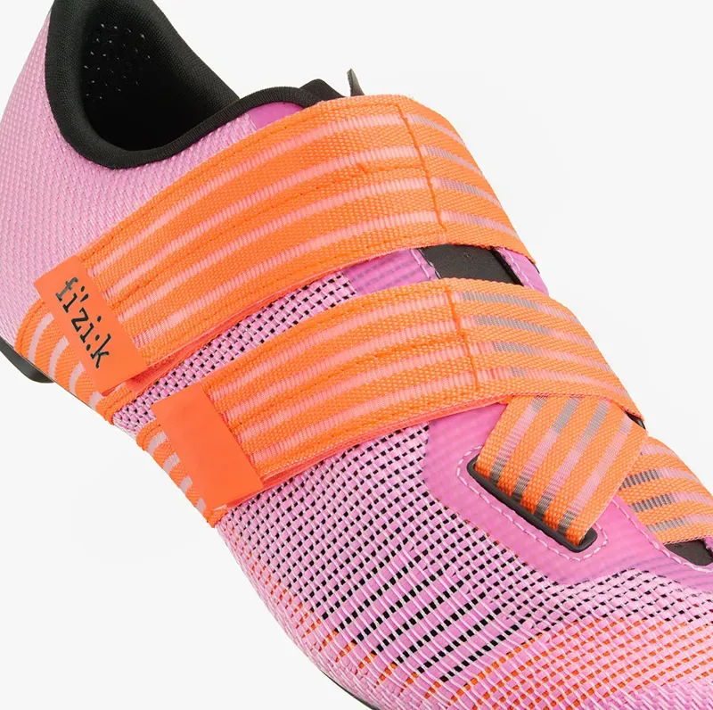Fizik Vento Powerstrap Aeroweave Shoes In Coral/Black-6